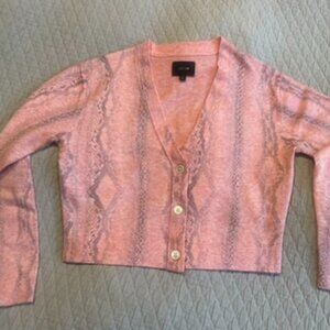 Joes Jeans The Cropped Cardigan In Aperol Spritz | Pink Sweater SMALL BNWOT